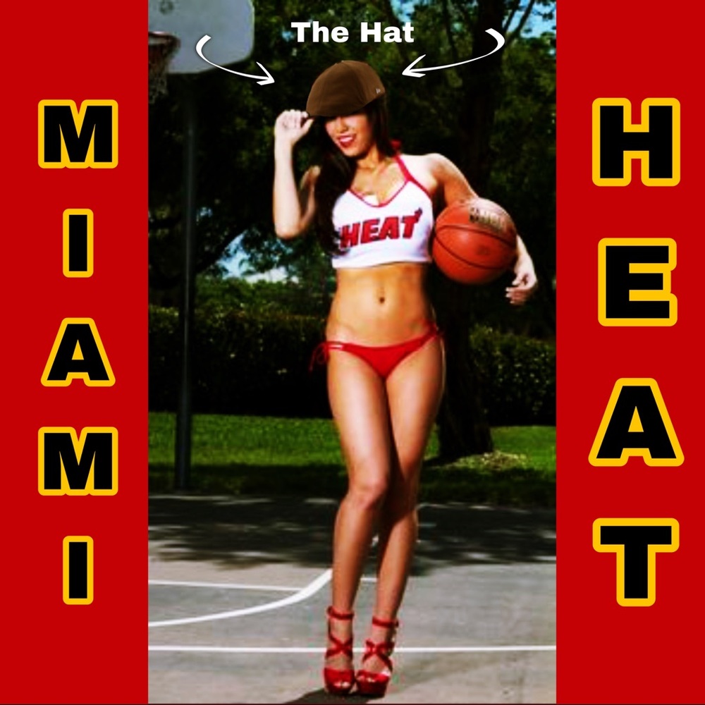 Miami Heat New Era Tan Suiting Duckbill Hat sz S